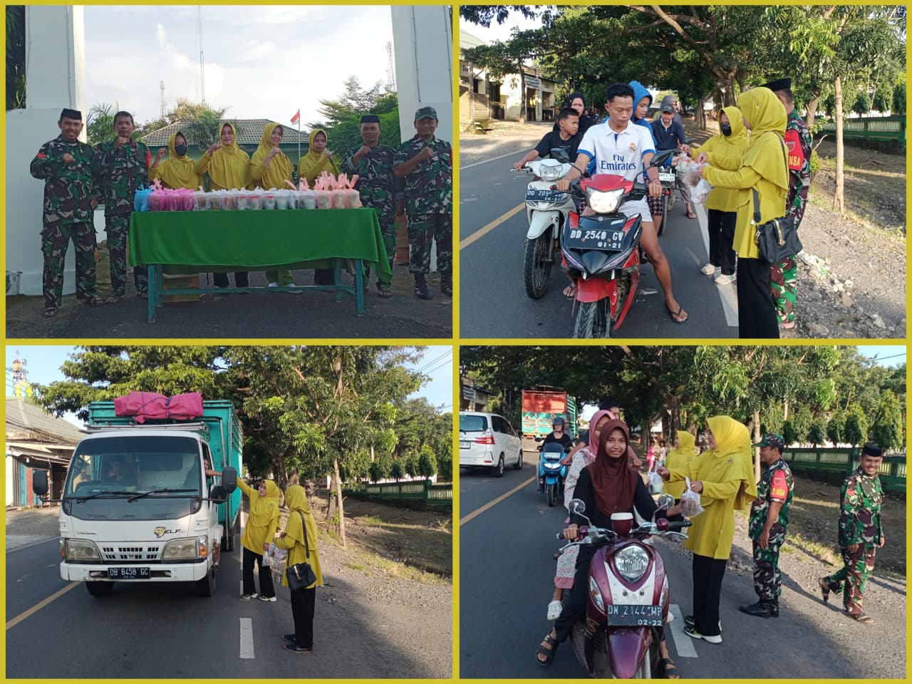 Prajurit dan Persit Koramil 1425-03/Tamalatea Hadir di Tengah Warga, Bagikan Takjil Buka Puasa
