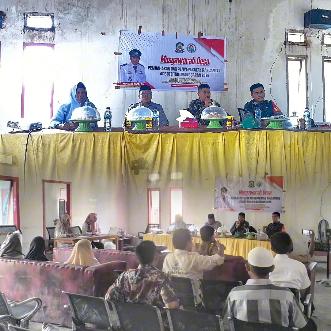 Babinsa Kodim 1425/Jeneponto Hadir dalam Musdes, Rancangan APBDes 2026 Fokus Kesejahteraan Warga