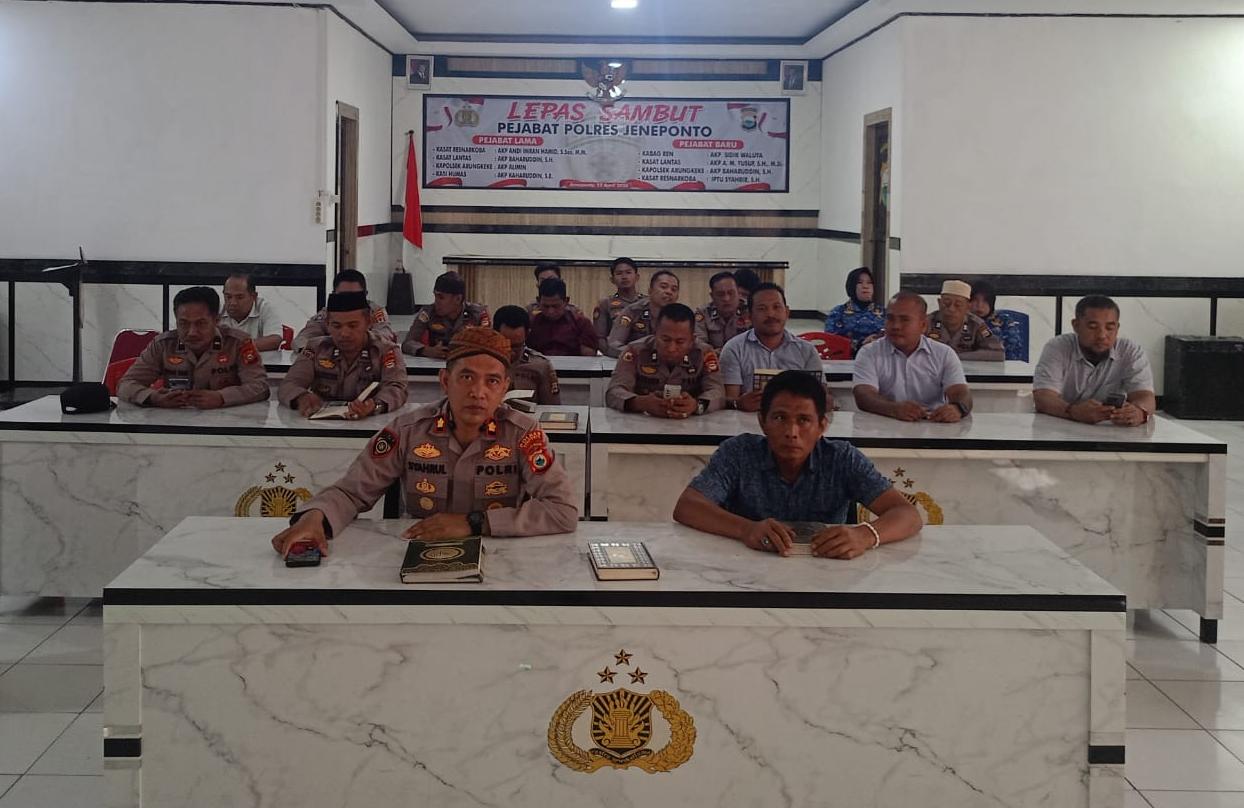 Personel Polres Jeneponto Ikuti Bimbingan Rohani dan Mental