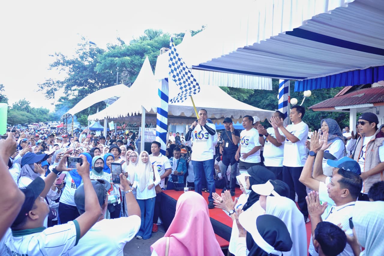 Ribuan Warga Tumpah Ruah di Jalan Santai Bahagia, Meriahkan Hari Jadi Jeneponto ke-163