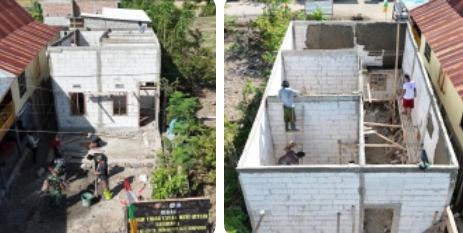 Progres 55 Persen, Rumah Impian Warga, Mulai Terwujud Lewat TMMD ke-128 Kodim 1425/Jeneponto